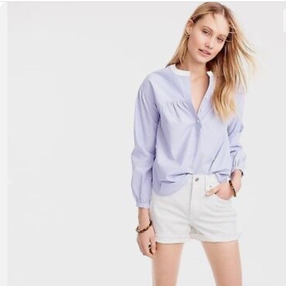NWT J.Crew High-rise denim short in white